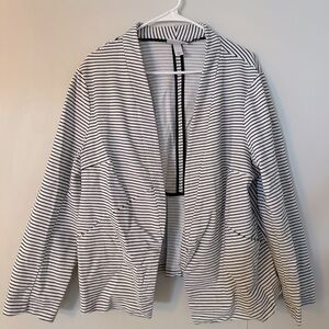 Ava and Viv plus sized striped blazer 2X